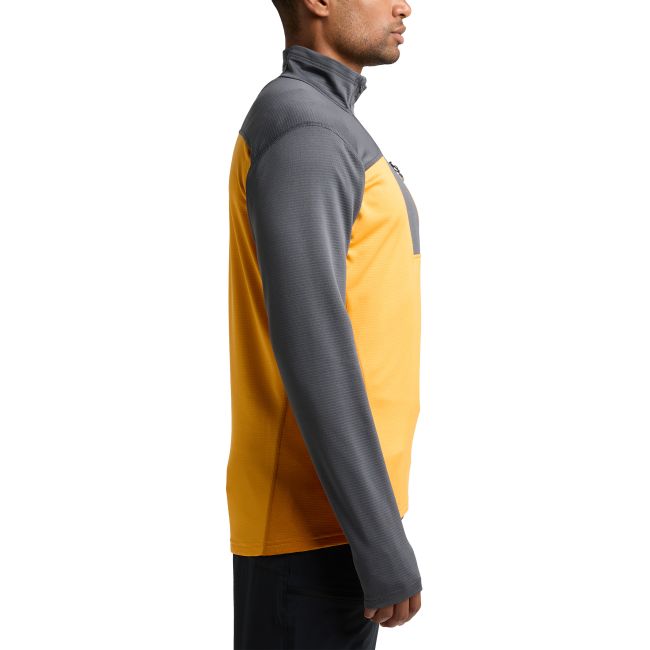 Haglöfs ROC Flash Mid Halfzip – Bluză tehnică de cățărare cu fermoar scurt - Galben