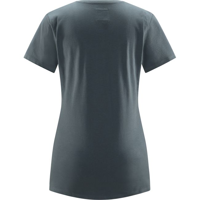 Haglöfs Outsider By Nature Print Tee W – Tricou din bumbac organic cu imprimeu - Albastru Steel Blue