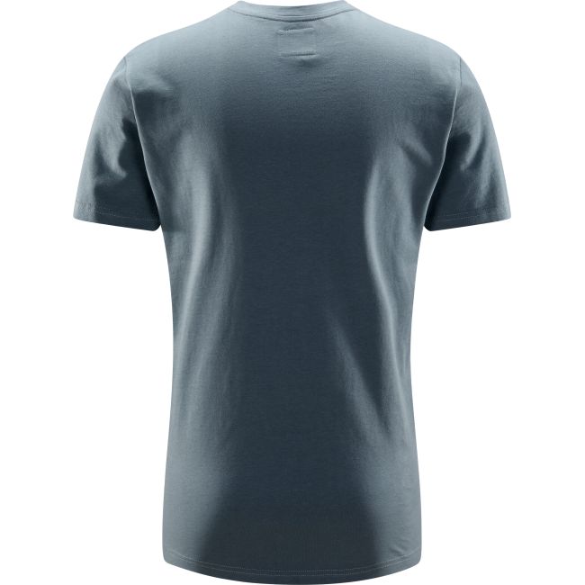 Haglöfs Outsider By Nature Print Tee – Tricou din bumbac organic cu imprimeu - Albastru Steel Blue
