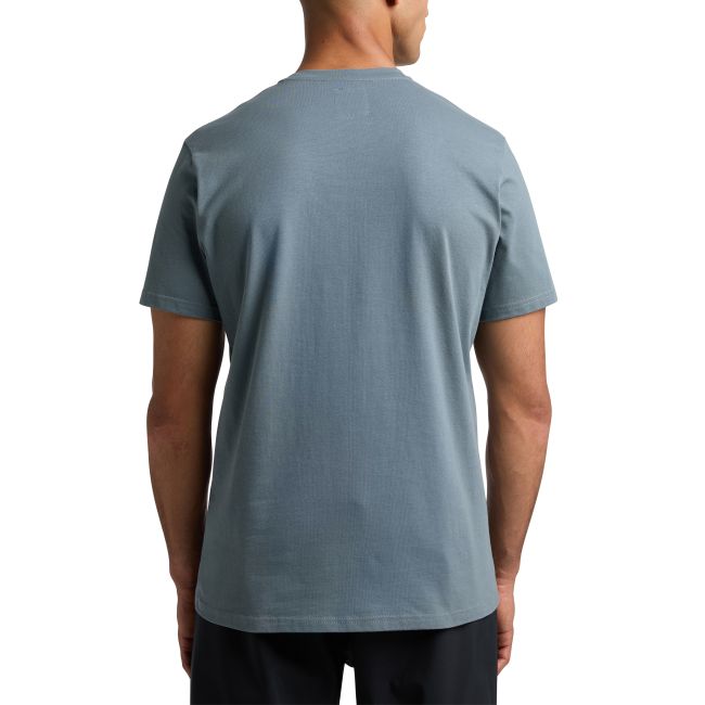 Haglöfs Outsider By Nature Print Tee – Tricou din bumbac organic cu imprimeu - Albastru Steel Blue