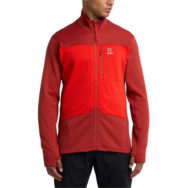 Haglöfs ROC Spitz Mid Jacket – Geacă strat intermediar tehnic - Roșu Zenith Red/Corrosion