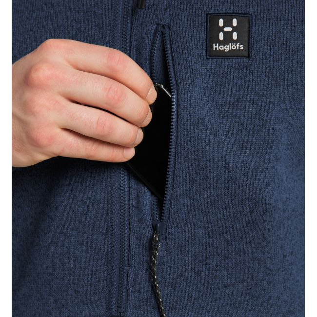 Haglöfs Risberg 1/2 Zip – Bluză groasă cu fermoar scurt - Albastru închis Tarn Blue