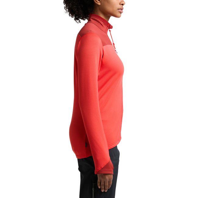 Haglöfs ROC Spitz Mid Jacket W – Geacă strat intermediar tehnic - Roșu Poppy Red/Corrosion