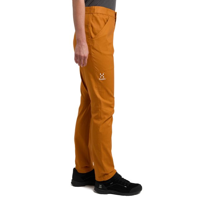 Haglöfs ROC Hemp Pant W – Pantaloni de cățărare din bumbac organic și cânepă - Galben Golden Brown
