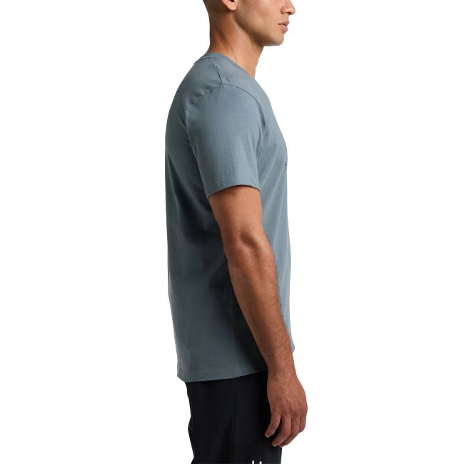 Haglöfs Outsider By Nature Print Tee – Tricou din bumbac organic cu imprimeu - Albastru Steel Blue