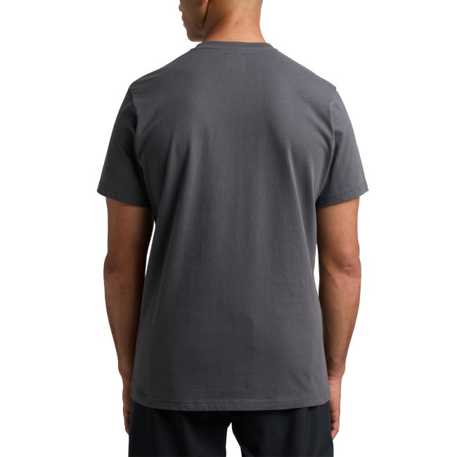 Haglöfs Outsider By Nature Print Tee – Tricou din bumbac organic cu imprimeu - Gri închis Magnetite