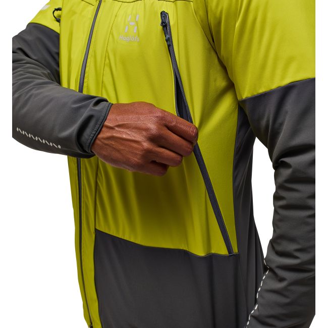 Haglöfs L.I.M Hybrid Touring Hood – Geacă hibridă pentru tură de schi - Verde Aurora/Magnetite