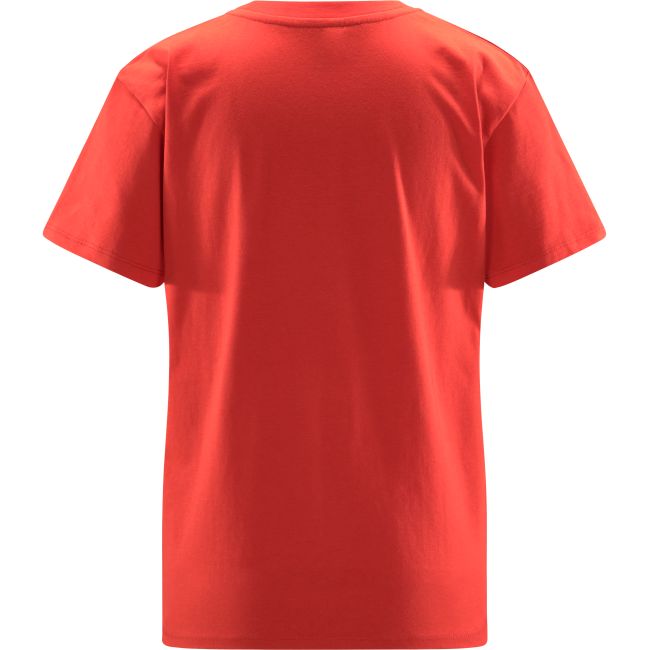 Haglöfs Camp Tee W – Tricou din bumbac organic - Roșu Poppy Red