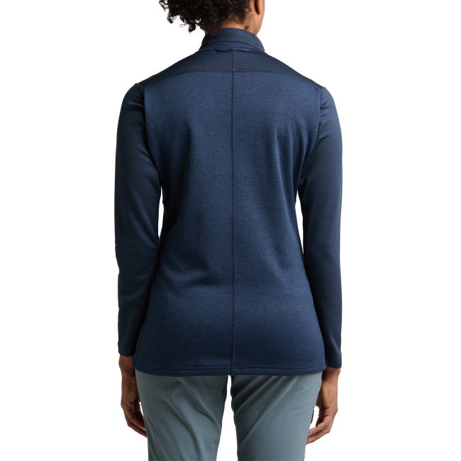 Haglöfs ROC Flash Mid Halfzip W – Bluză tehnică de cățărare cu fermoar scurt - Albastru închis Tarn Blue