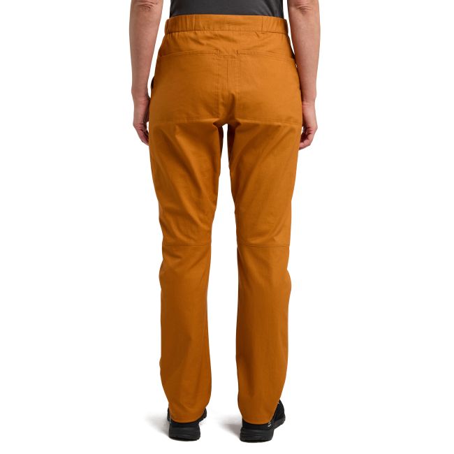 Haglöfs ROC Hemp Pant W – Pantaloni de cățărare din bumbac organic și cânepă - Galben Golden Brown