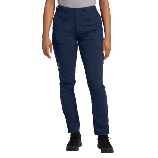 Haglöfs Lite Standard Pant W – Pantaloni outdoor ușori de vară - Albastru închis Tarn Blue