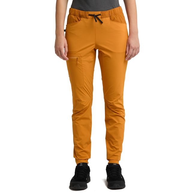 Haglöfs ROC Lite Slim Pant W – Pantaloni de cățărare ușori - Maro Desert Yellow/Golden Brown