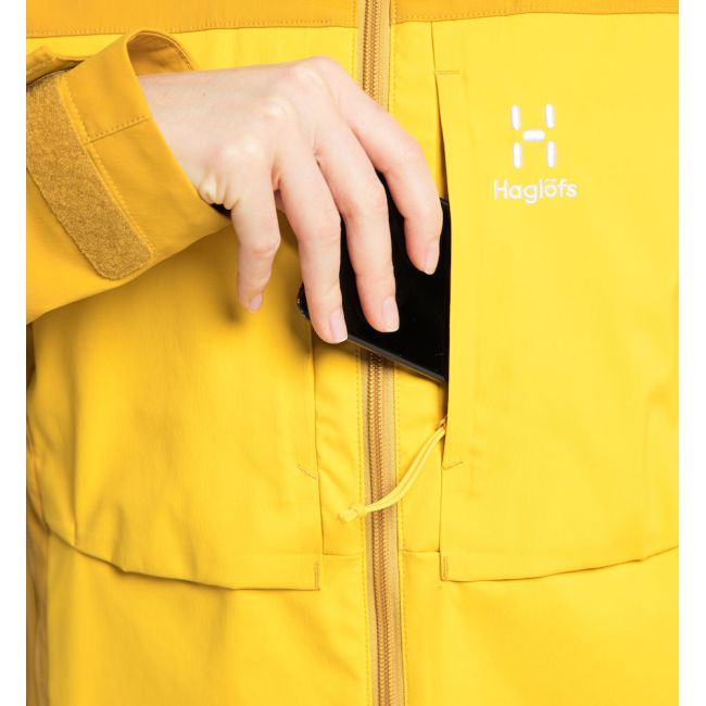 Haglöfs Touring Infinium Jacket W – Geacă softshell pentru tură de schi - Galben