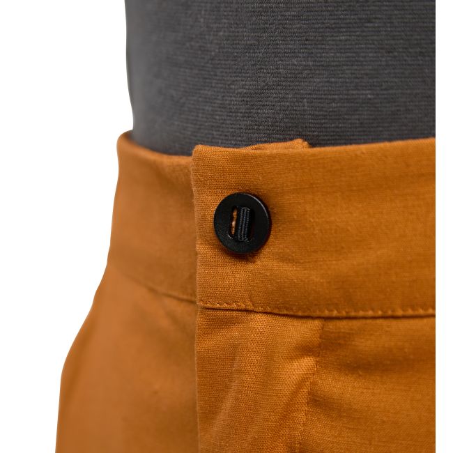 Haglöfs ROC Hemp Pant W – Pantaloni de cățărare din bumbac organic și cânepă - Galben Golden Brown