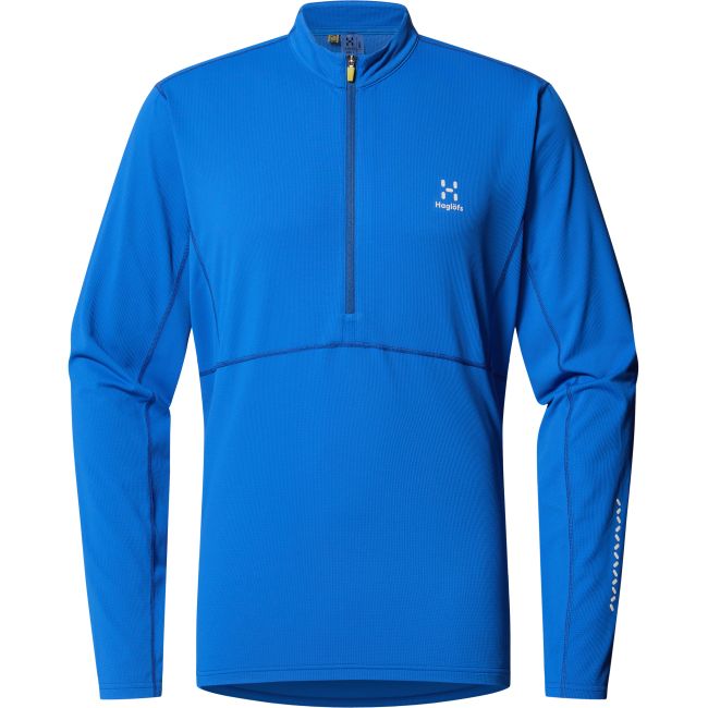 Haglöfs L.I.M Tempo Trail Halfzip – Bluză de alergare trail cu fermoar scurt - Albastru Electric Blue