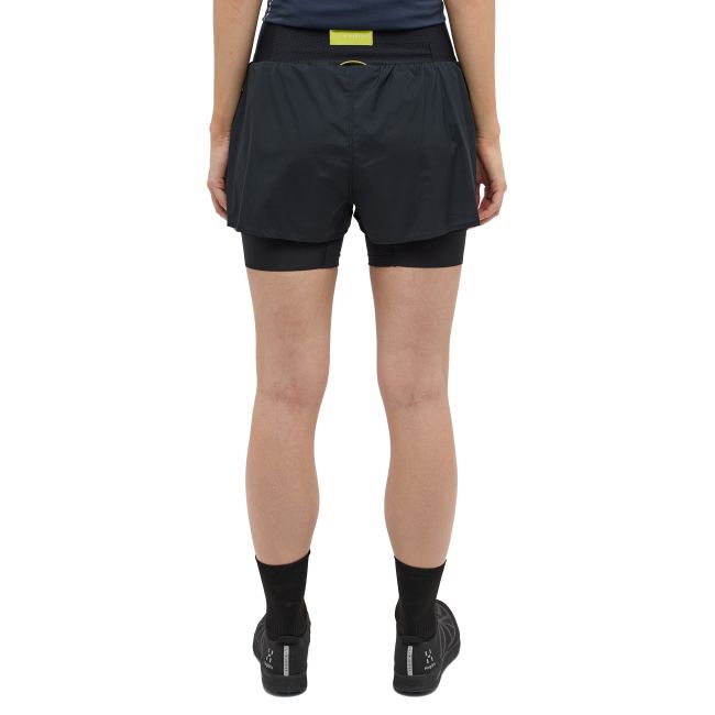 Haglöfs L.I.M Intense Trail 2-in-1 Shorts W – Pantaloni scurți 2 în 1 de alergare montană - Negru True Black
