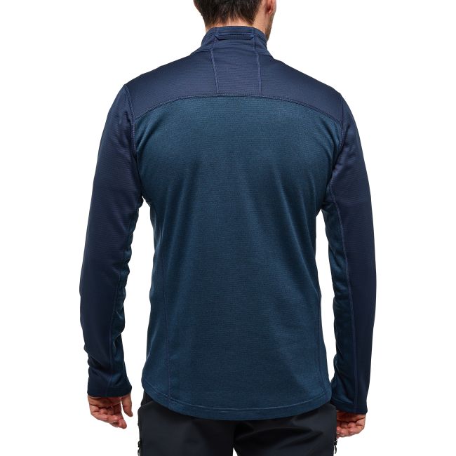Haglöfs ROC Flash Mid Halfzip – Bluză tehnică de cățărare cu fermoar scurt - Albastru închis Tarn Blue