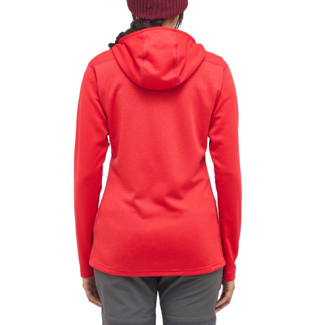 Haglöfs ROC Flash Mid Hood W – Hanorac tehnic de cățărare - Roșu Bright Red