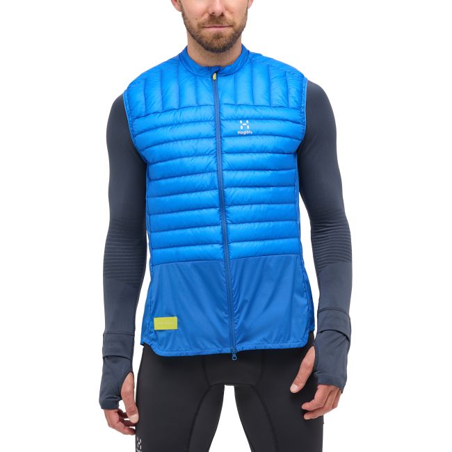 Haglöfs L.I.M Intense Trail Down Vest – Vestă din puf pentru alergare montană - Albastru Electric Blue