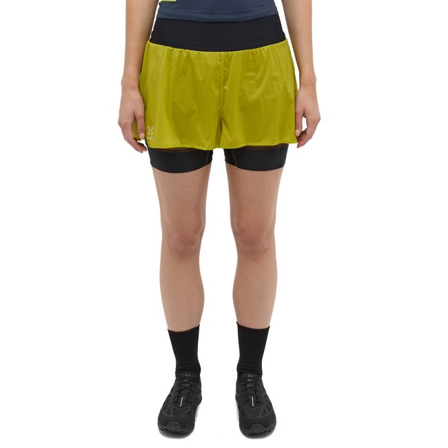 Haglöfs L.I.M Intense Trail 2-in-1 Shorts W – Pantaloni scurți 2 în 1 de alergare montană - Verde