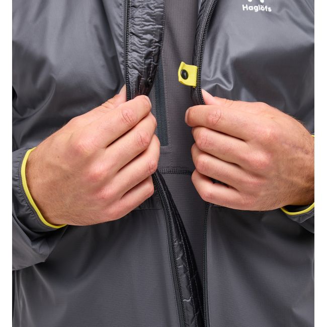 Haglöfs L.I.M Tempo Trail Mimic Hood – Geacă izolată ușoară de alergare trail - Gri închis Magnetite