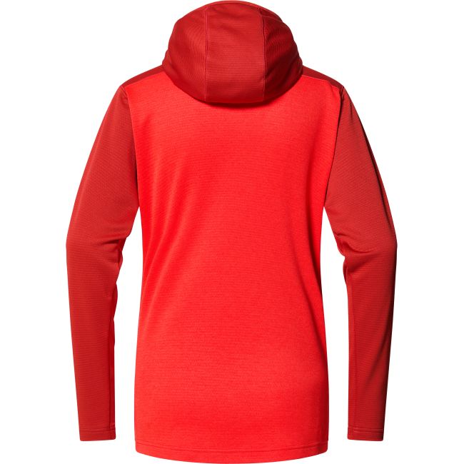 Haglöfs ROC Flash Mid Hood W – Hanorac tehnic de cățărare - Roșu Corrosion/Poppy red
