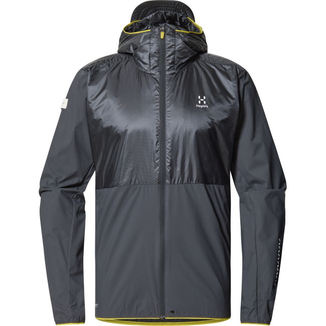 Haglöfs L.I.M Tempo Trail Mimic Hood – Geacă izolată ușoară de alergare trail - Gri închis Magnetite