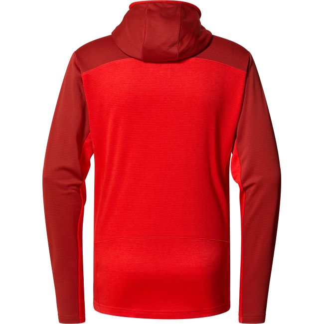 Haglöfs ROC Flash Mid Hood – Hanorac tehnic de cățărare - Roșu Corrosion/Zenith Red