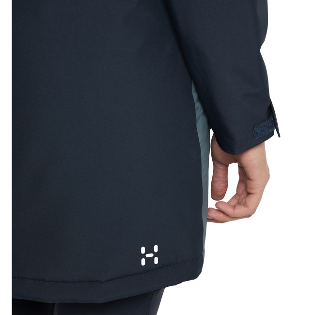 Haglöfs Salix PROOF Mimic Parka W – Parka izolată impermeabilă - Albastru închis/albastru Tarn Blue/Steel Blue