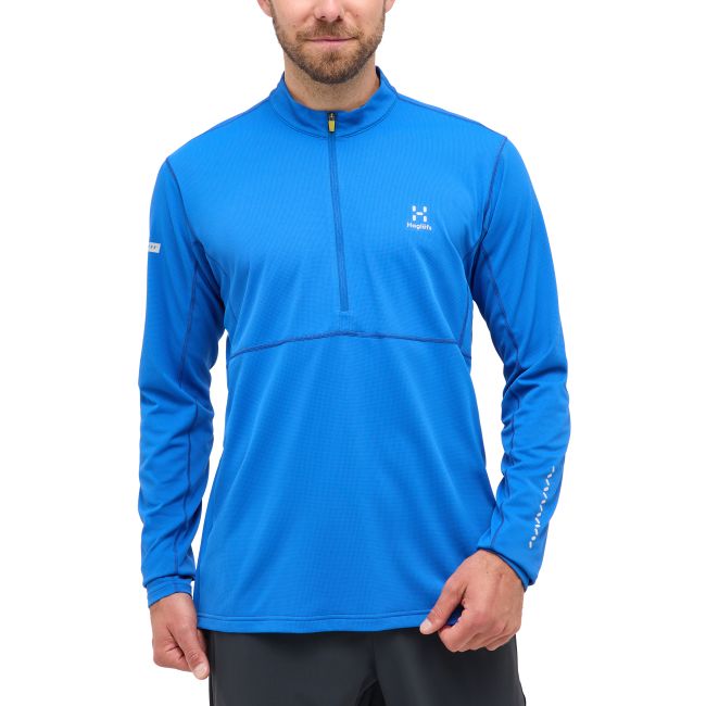 Haglöfs L.I.M Tempo Trail Halfzip – Bluză de alergare trail cu fermoar scurt - Albastru Electric Blue