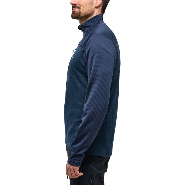 Haglöfs ROC Flash Mid Halfzip – Bluză tehnică de cățărare cu fermoar scurt - Albastru închis Tarn Blue
