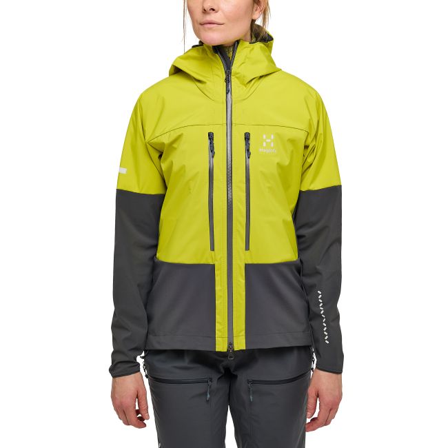 Haglöfs L.I.M Hybrid Touring Hood W – Geacă hibridă pentru tură de schi - Verde Aurora/Magnetite