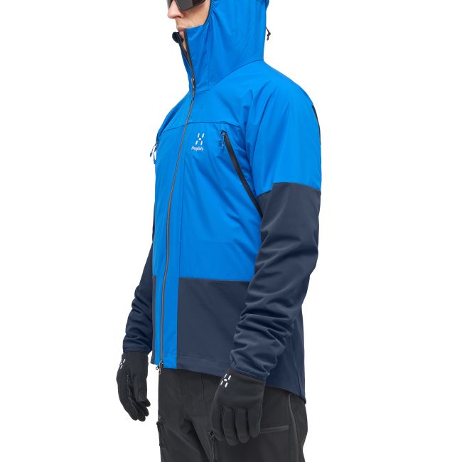 Haglöfs L.I.M Hybrid Touring Hood – Geacă hibridă pentru tură de schi - Albastru Electric Blue/Tarn Blue