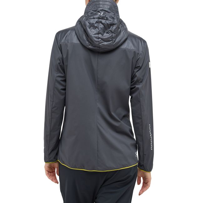 Haglöfs L.I.M Tempo Trail Mimic Hood W – Geacă izolată ușoară de alergare trail - Gri închis Magnetite