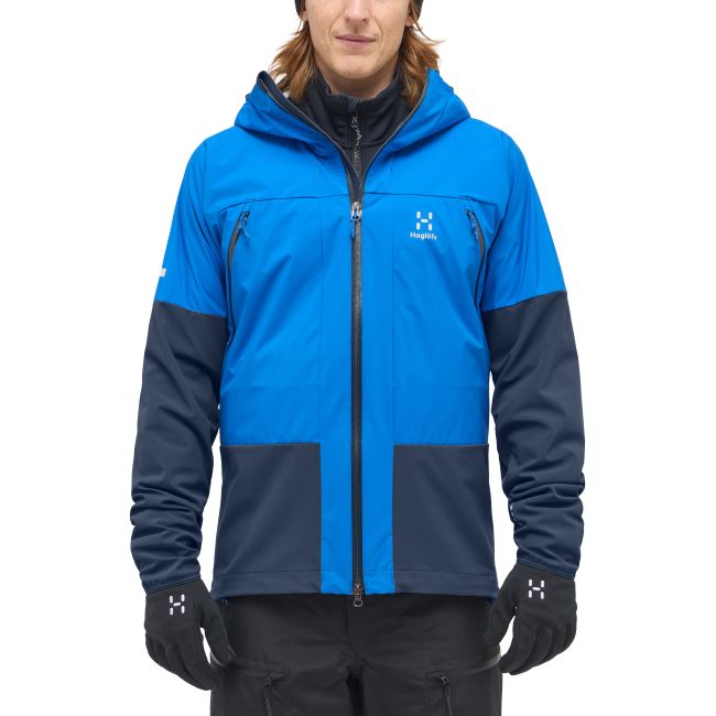 Haglöfs L.I.M Hybrid Touring Hood – Geacă hibridă pentru tură de schi - Albastru Electric Blue/Tarn Blue