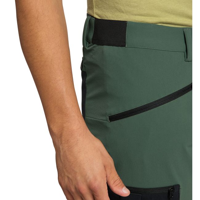Haglöfs Rugged Slim Pant – Pantaloni softshell outdoor - Verde/negru Fjell green/True black