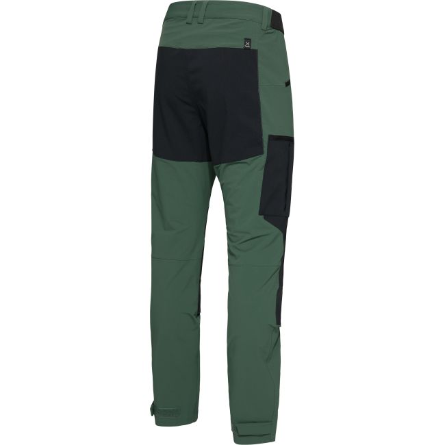 Haglöfs Rugged Slim Pant – Pantaloni softshell outdoor - Verde/negru Fjell green/True black
