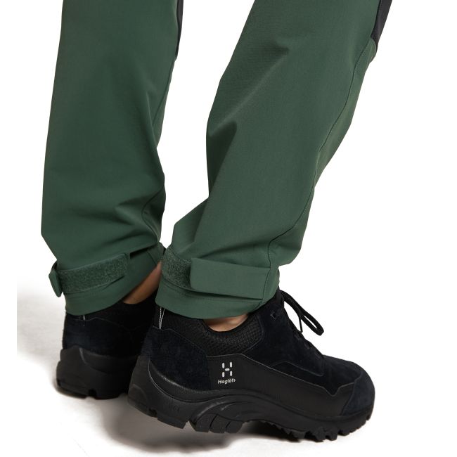 Haglöfs Rugged Slim Pant – Pantaloni softshell outdoor - Verde/negru Fjell green/True black