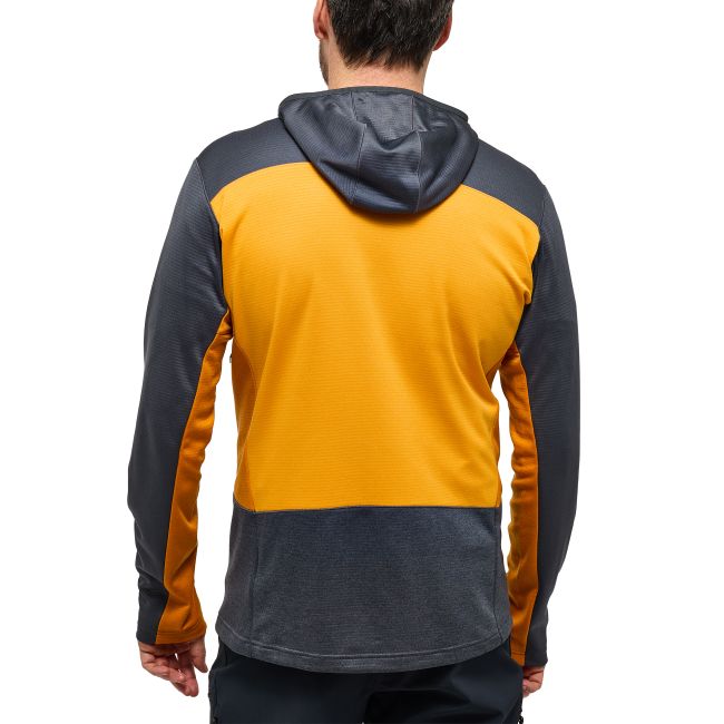 Haglöfs ROC Flash Mid Hood – Hanorac tehnic de cățărare - Gri închis/galben