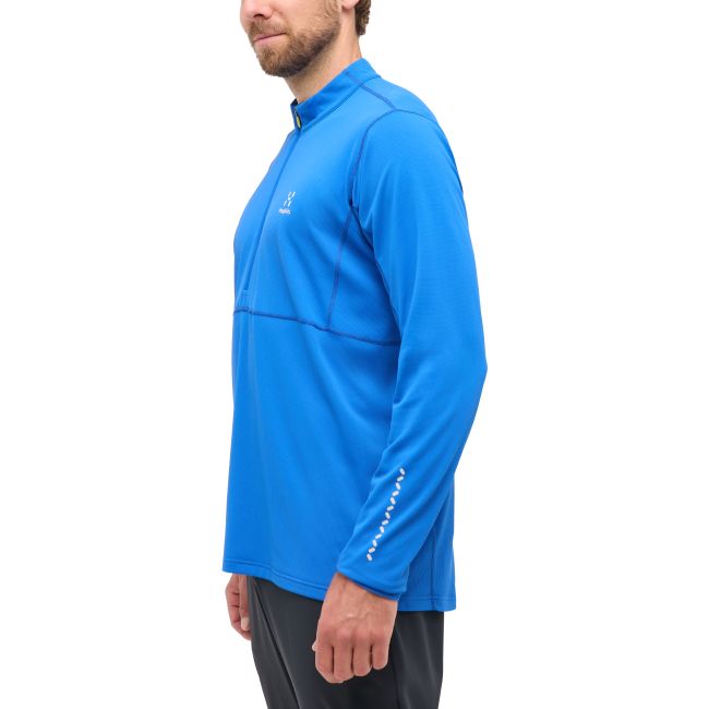Haglöfs L.I.M Tempo Trail Halfzip – Bluză de alergare trail cu fermoar scurt - Albastru Electric Blue