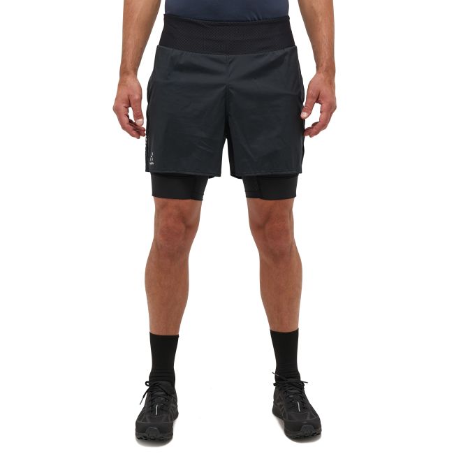 Haglöfs L.I.M Intense Trail 2-in-1 Shorts – Pantaloni scurți 2 în 1 de alergare montană - Negru True Black