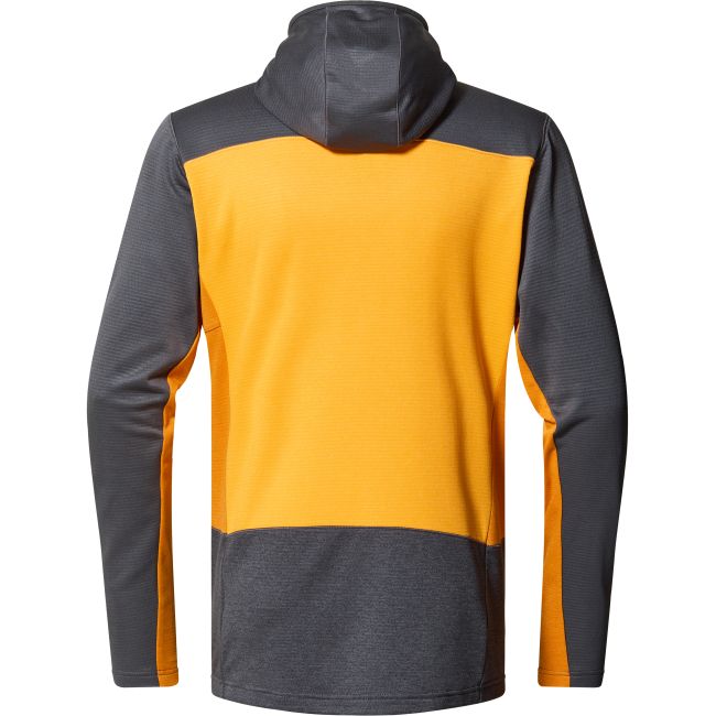 Haglöfs ROC Flash Mid Hood – Hanorac tehnic de cățărare - Gri închis/galben