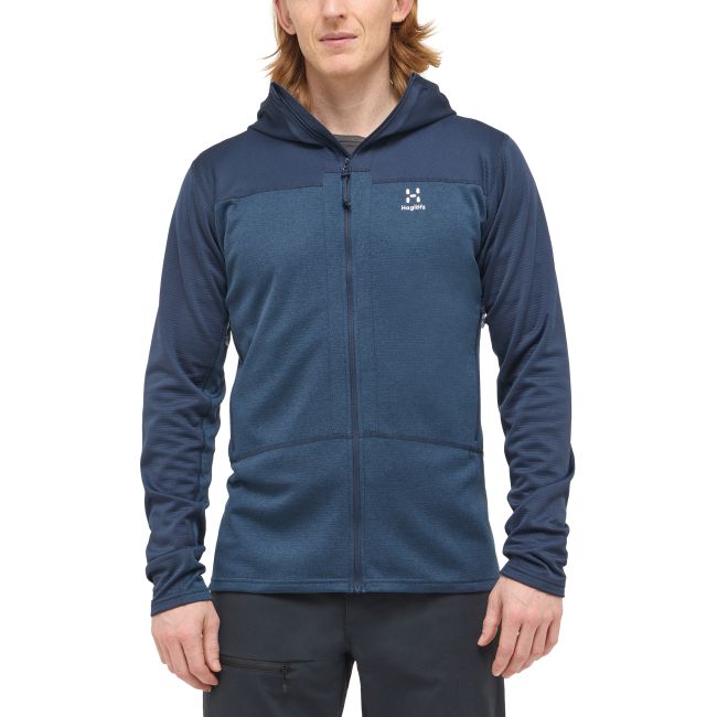 Haglöfs ROC Flash Mid Hood – Hanorac tehnic de cățărare - Albastru închis Tarn Blue