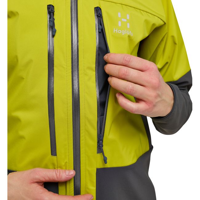 Haglöfs L.I.M Hybrid Touring Hood W – Geacă hibridă pentru tură de schi - Verde Aurora/Magnetite