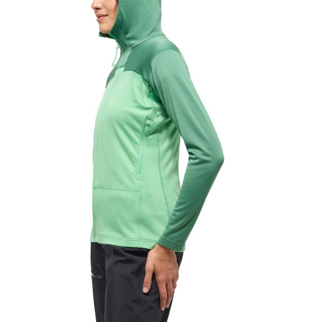 Haglöfs ROC Flash Mid Hood W – Hanorac tehnic de cățărare - Verde