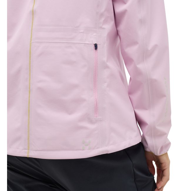 Haglöfs L.I.M Tempo Trail Proof Jacket W – Geacă impermeabilă ultraușoară de alergare trail - Roz Fresh Pink