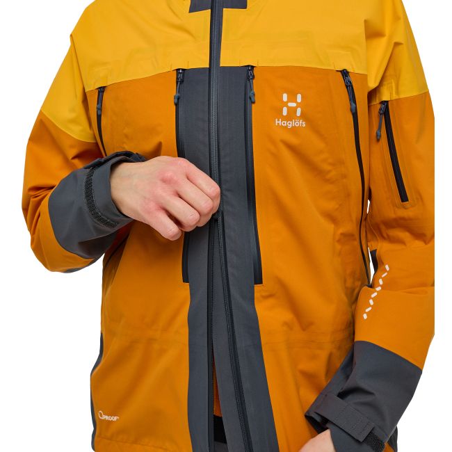 Haglöfs L.I.M Touring PROOF Jacket W – Geacă impermeabilă pentru tură de schi - Galben Sunny Yellow/Desert Yellow