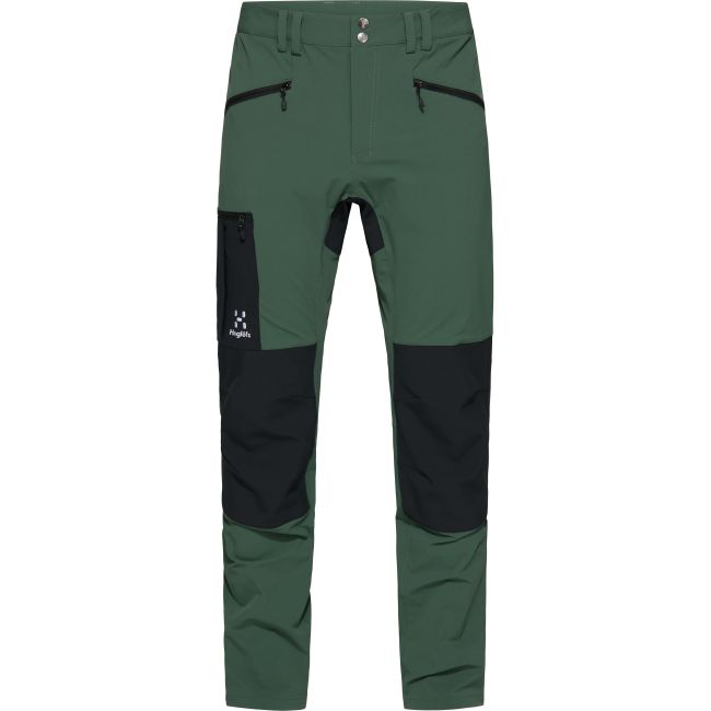 Haglöfs Rugged Slim Pant – Pantaloni softshell outdoor - Verde/negru Fjell green/True black