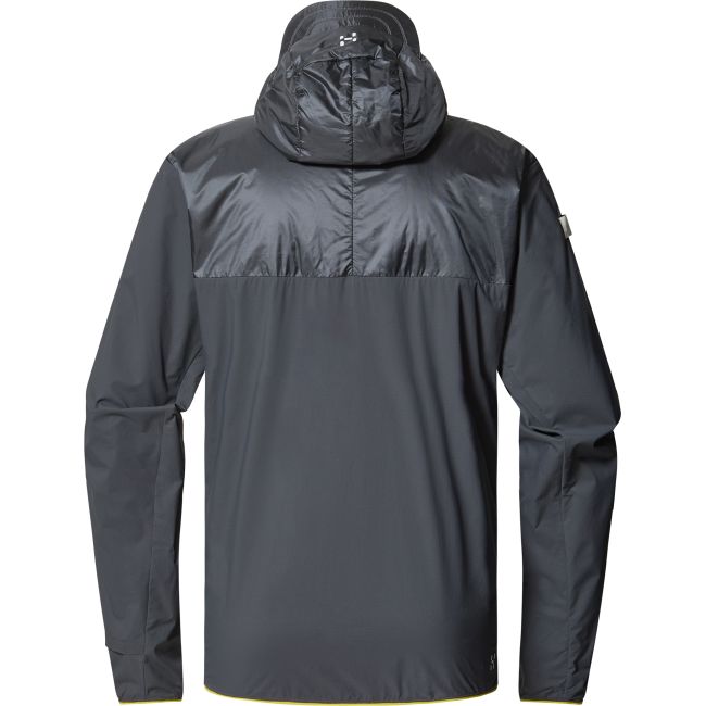 Haglöfs L.I.M Tempo Trail Mimic Hood – Geacă izolată ușoară de alergare trail - Gri închis Magnetite