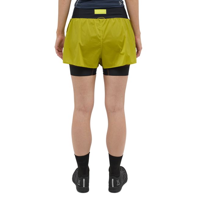 Haglöfs L.I.M Intense Trail 2-in-1 Shorts W – Pantaloni scurți 2 în 1 de alergare montană - Verde